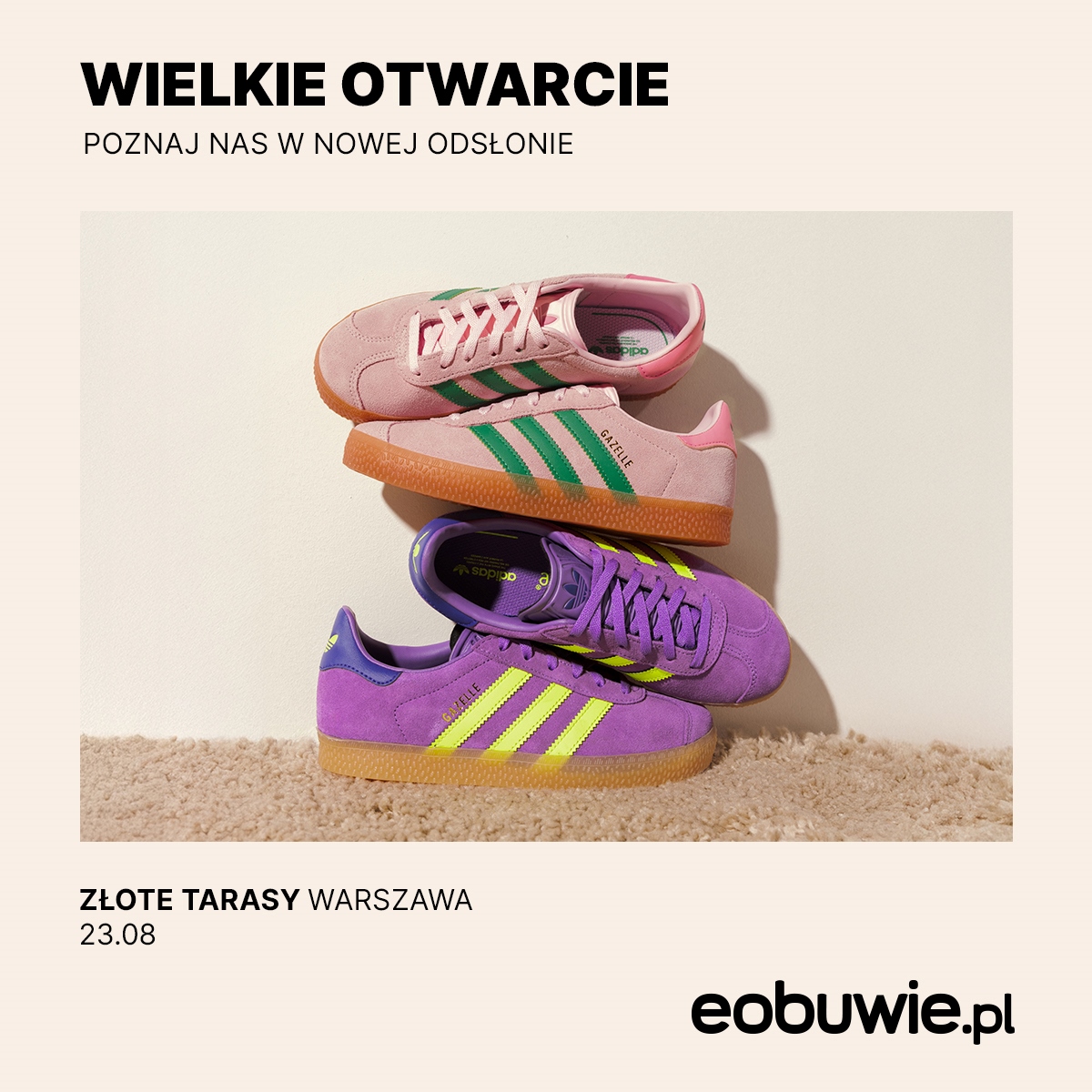 <p>📢 WIELKIE OTWARCIE sklepu <a target="_blank" rel="noopener noreferrer nofollow" href="http://eobuwie.pl">eobuwie.pl</a> w Złotych Tarasach! </p>