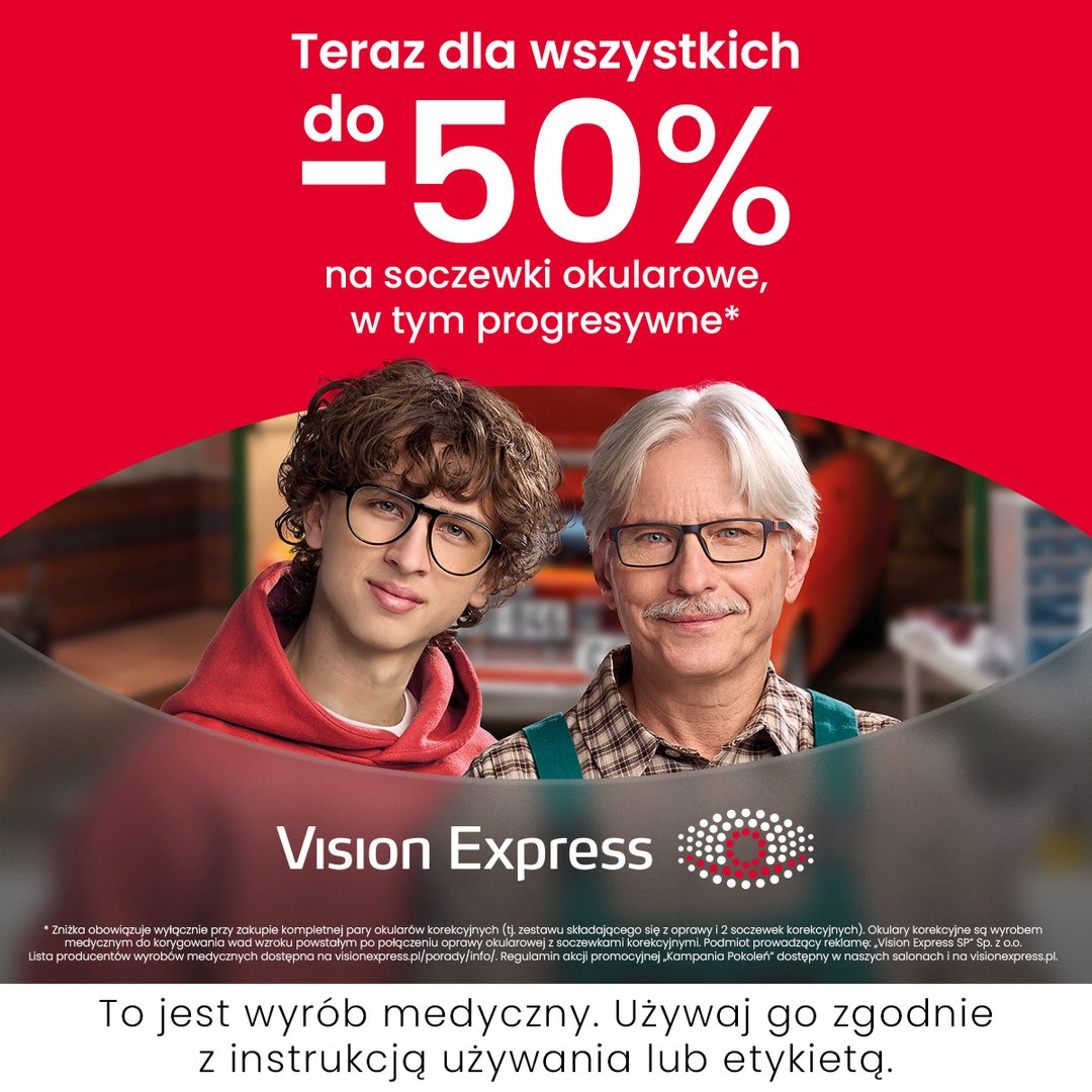 W Vision Express dbamy o wzrok każdego z Was, abyście widzieli to, co naprawdę ważne.