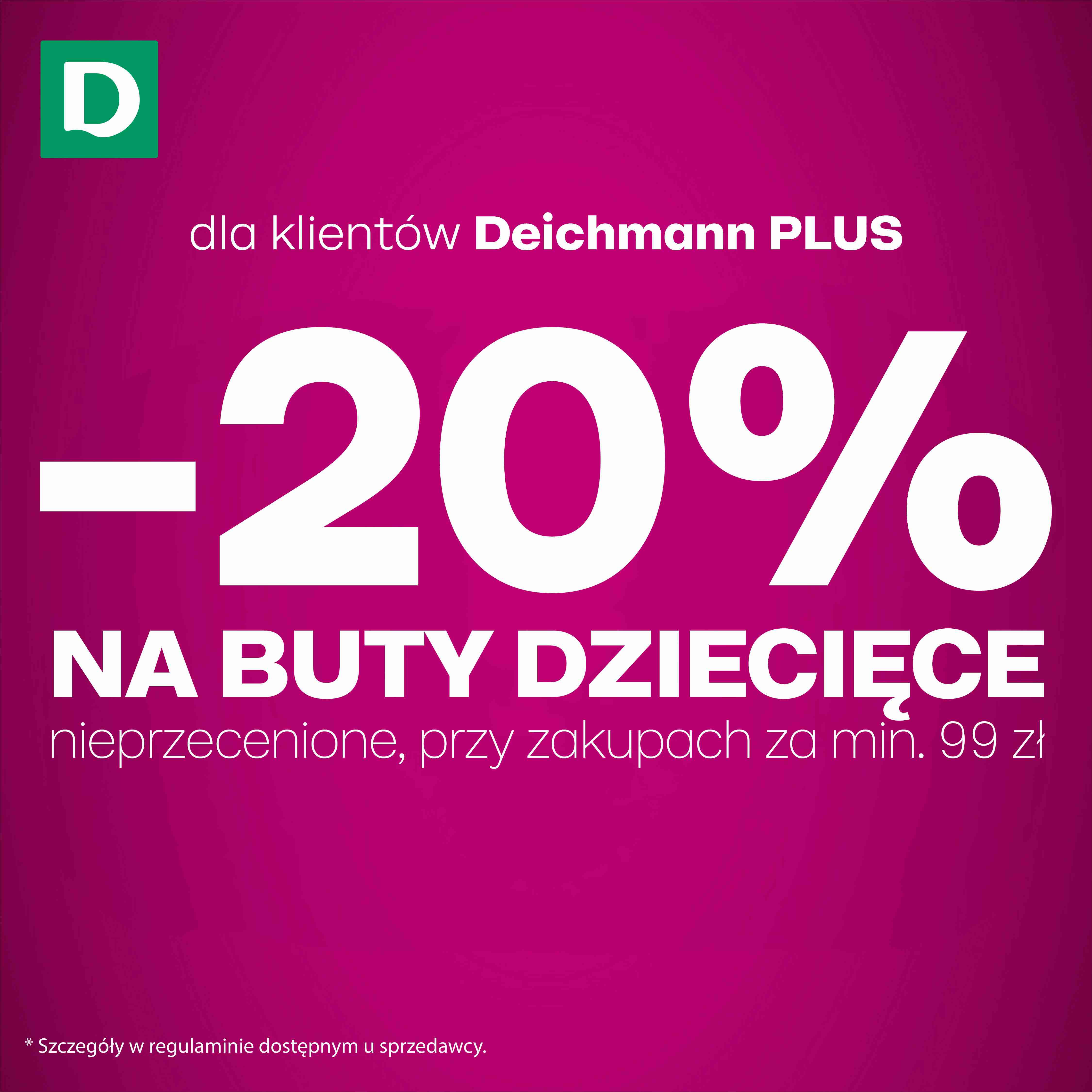 -20% na wszystkie nieprzecenione buty dziecięce
