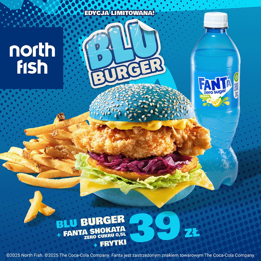 BLU Burger - North Fish prezentuje najbardziej odważnego burgera tej jesieni!