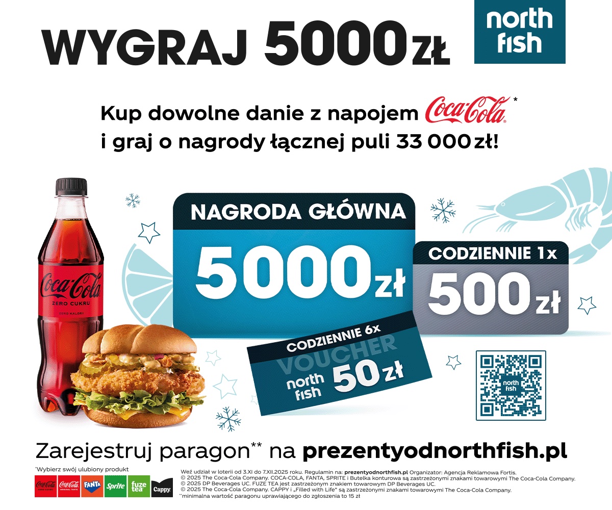 Prezenty od North Fish? Rusza loteria z Coca-Cola!