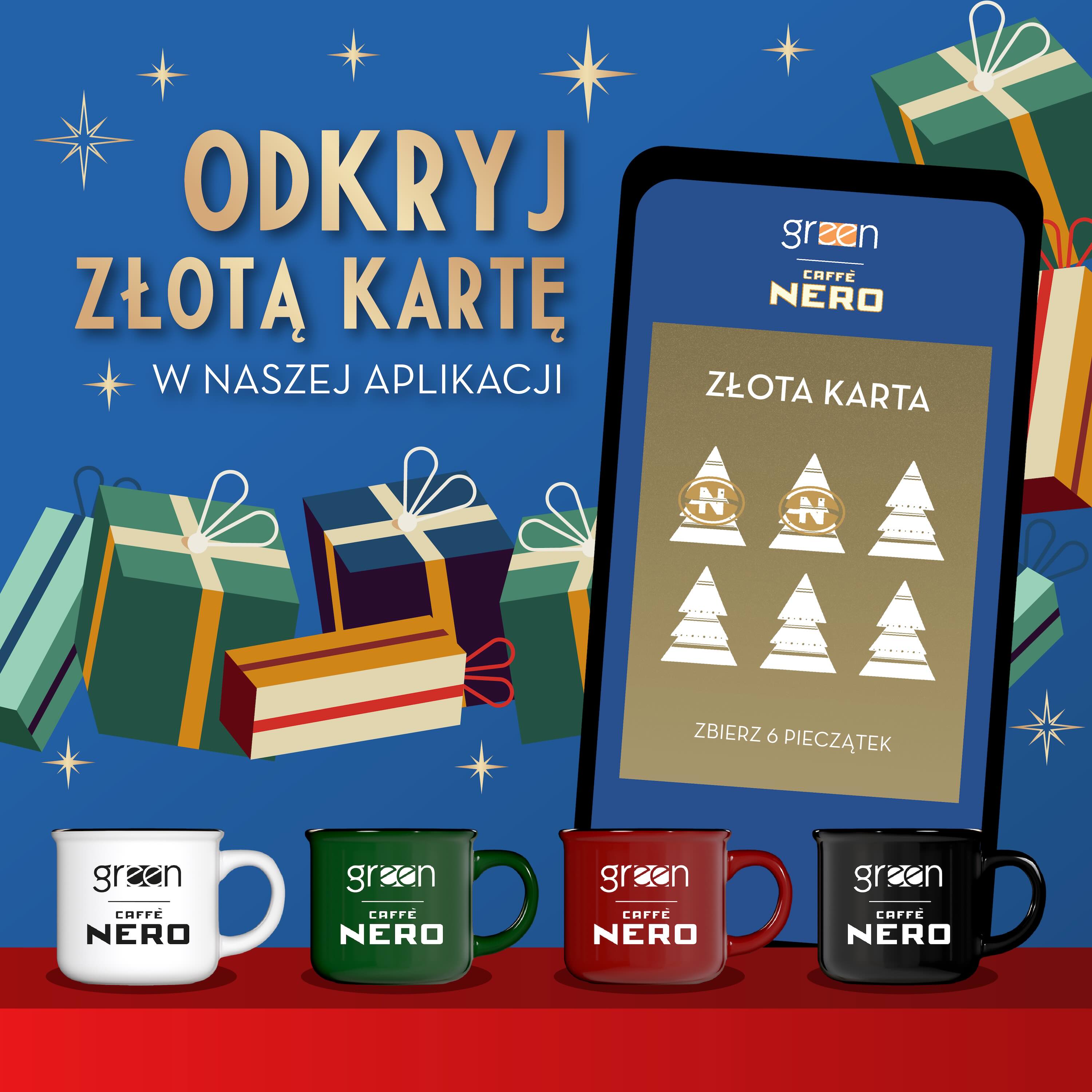 Zajrzyj do Green Caffè Nero w XYZ i poczuj, że święta smakują najlepiej przy kubku ulubionej kawy