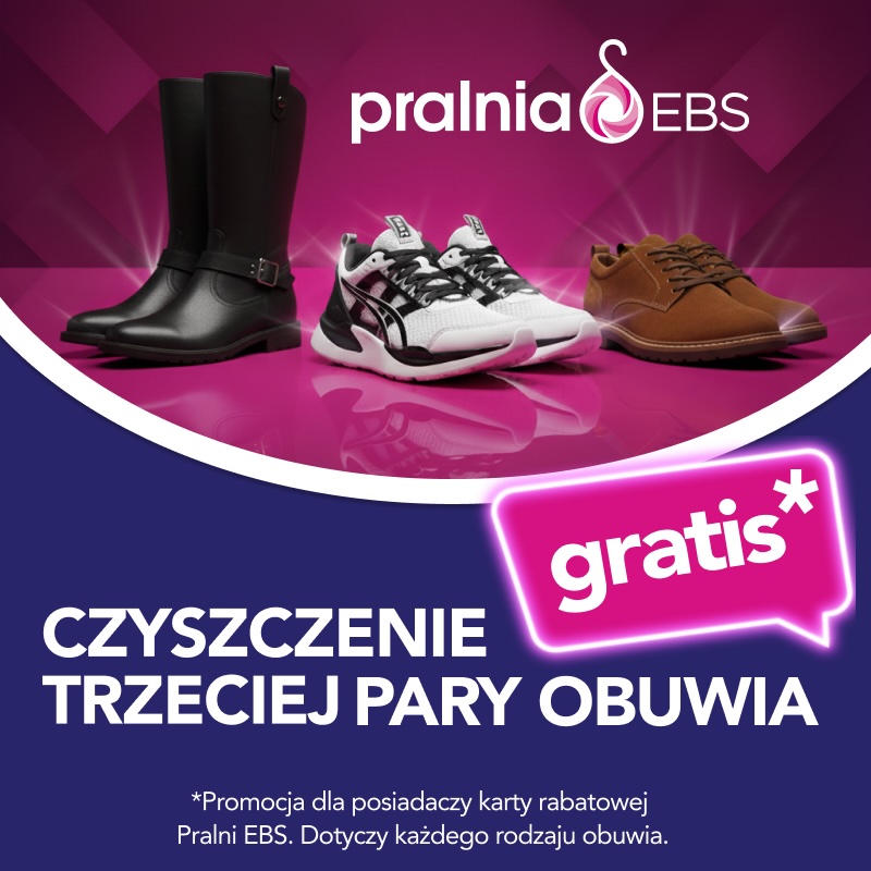 Czyszczenie trzeciej pary obuwia gratis w Pralni EBS!