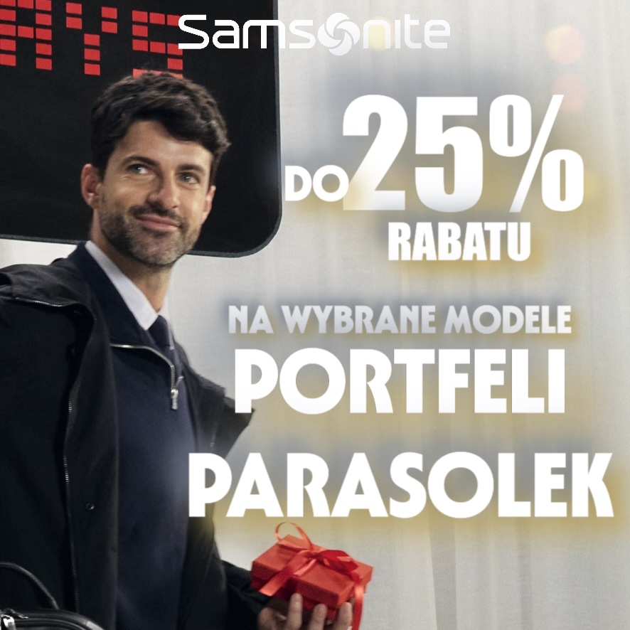 Do 25% rabatu na wybrane modele portfeli i parasolek.