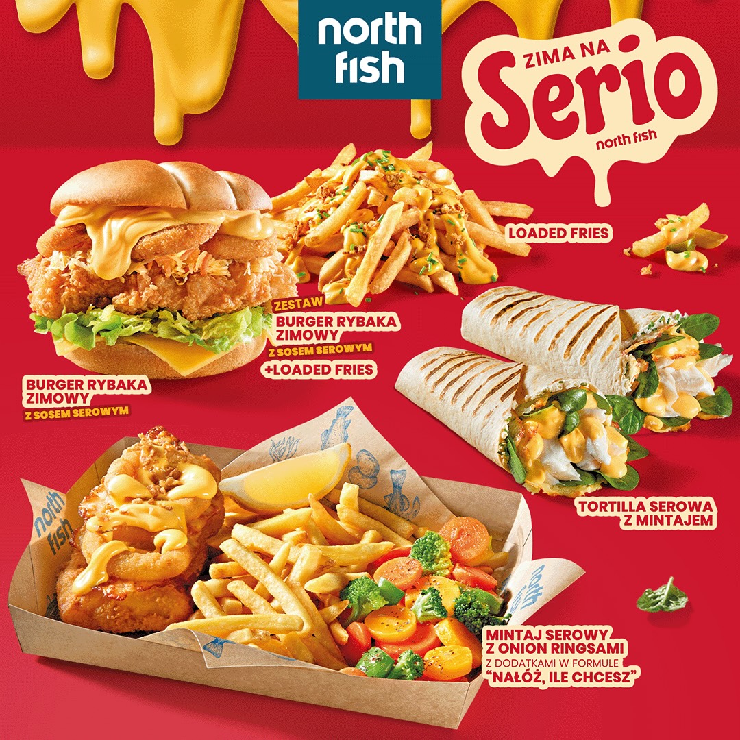 Zima na serio - North Fish rozgrzewa zimę nową kampanią pełną serowego smaku