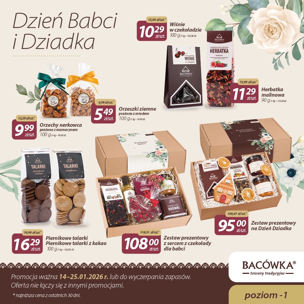 PROMOCJA NA DZIEŃ BABCI I DZIADKA W BACÓWKA TOWARY TRADYCYJNE