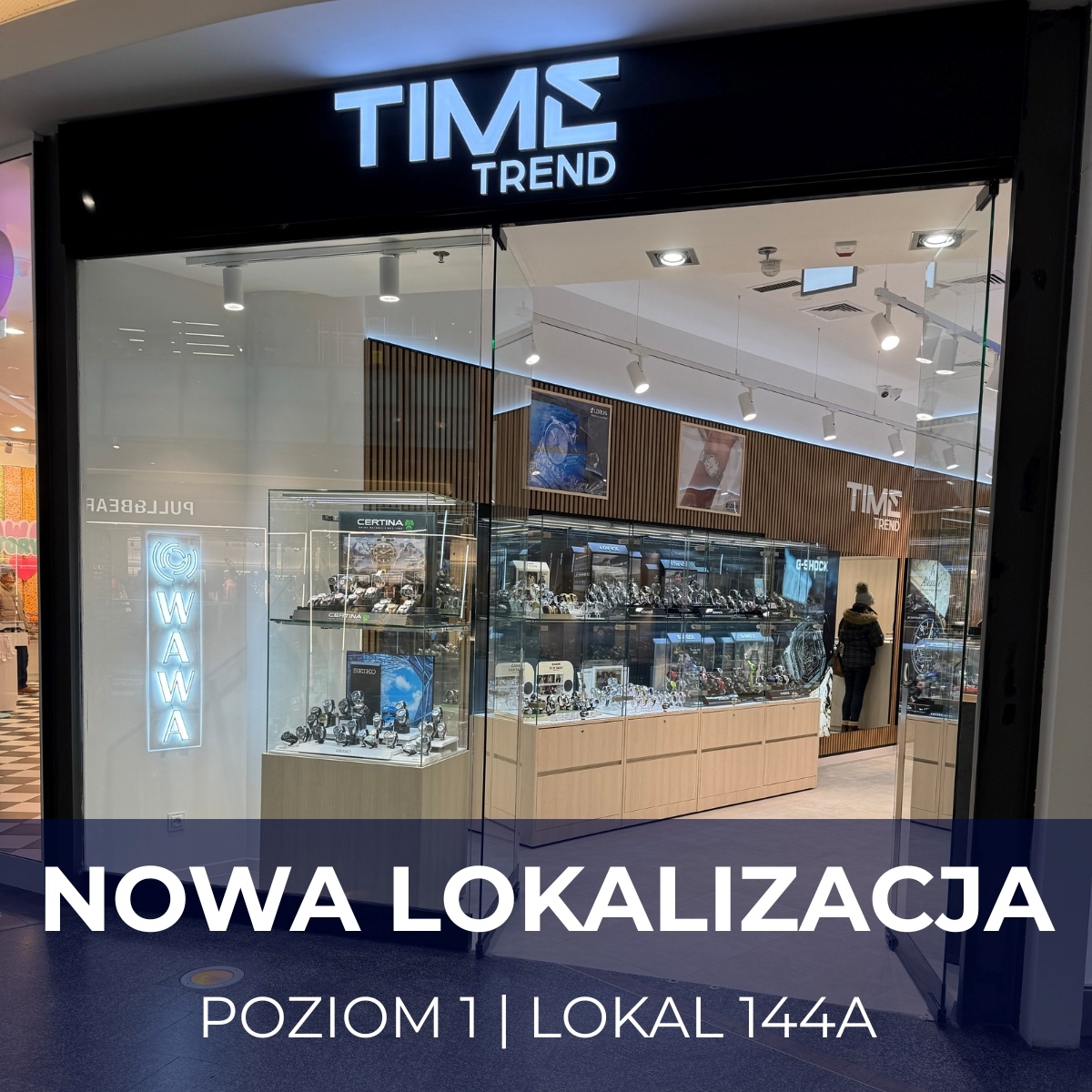 <p>Zapraszamy do nowego sklepu Time Trend na poziomie 1!</p>