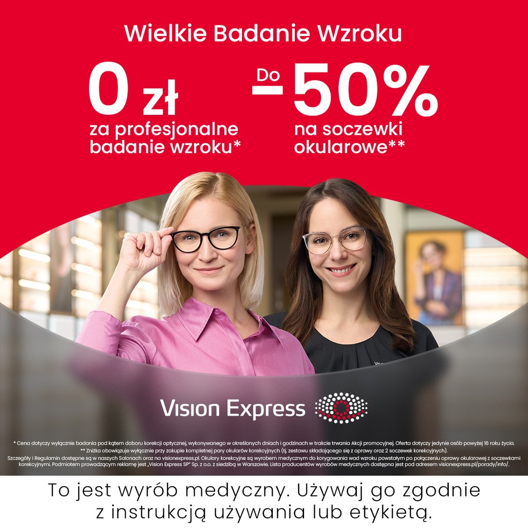Trwa Wielkie Badanie Wzroku w Vision Express!