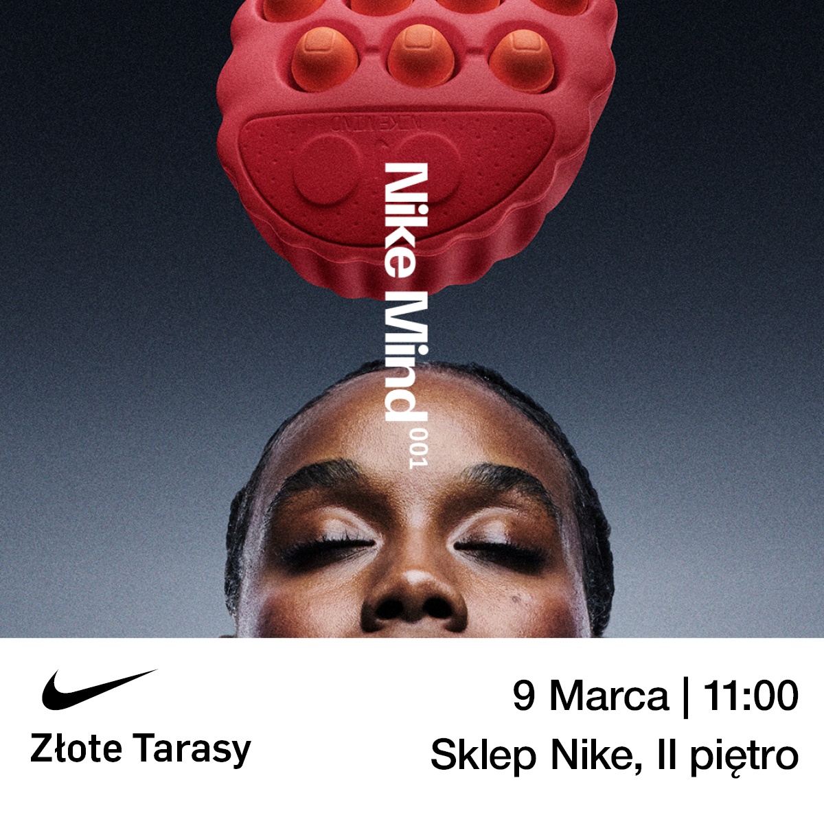 <p><strong>Nike Mind 001 powraca</strong><br>A tym razem dołącza do niego nowy model — <strong>Nike Mind 002</strong>.</p><p>Unikalna konstrukcja zawiera zintegrowane pomarańczowe punkty pod stopą, zaprojektowane tak, aby stymulować reakcje sensoryczne oraz wspierać koncentrację i skupienie poprzez układ nerwowy.</p><p>Koncepcja <strong>Mind</strong> została opracowana w zaawansowanym procesie badawczym we współpracy z neurobiologami i wyspecjalizowanymi laboratoriami. Celem było stworzenie narzędzia przygotowania mentalnego dla sportowców przed treningiem lub ważnymi zawodami.</p><p><strong>Ekskluzywna premiera w Nike Store</strong><br>9 marca | 11:00</p><p>Przyjdź wcześniej — <strong>liczba par ograniczona.<br>Jedna para na klienta.</strong></p>