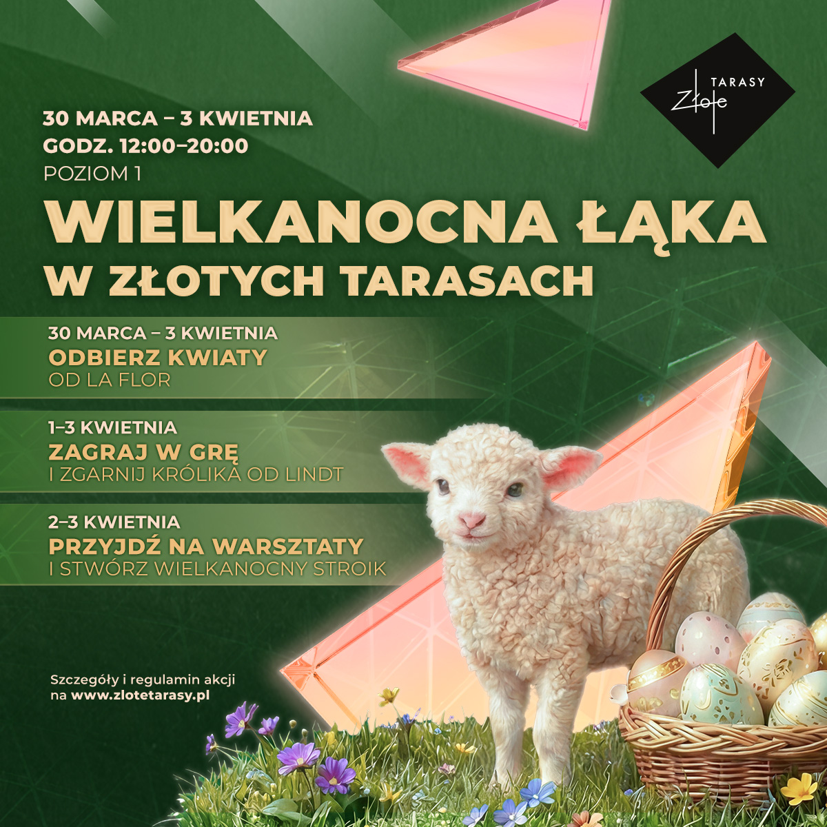 <p>W dniach 30 marca - 3 kwietnia świętuj z nami Wielkanoc i zgarnij żonkile lub czekoladowe zajączki!</p>