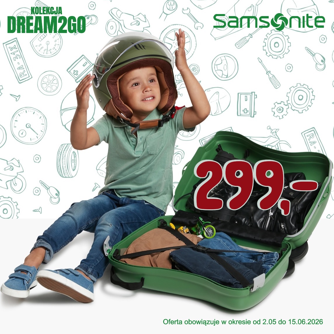 Walizki dla dzieci DREAM2GO za 299,-
