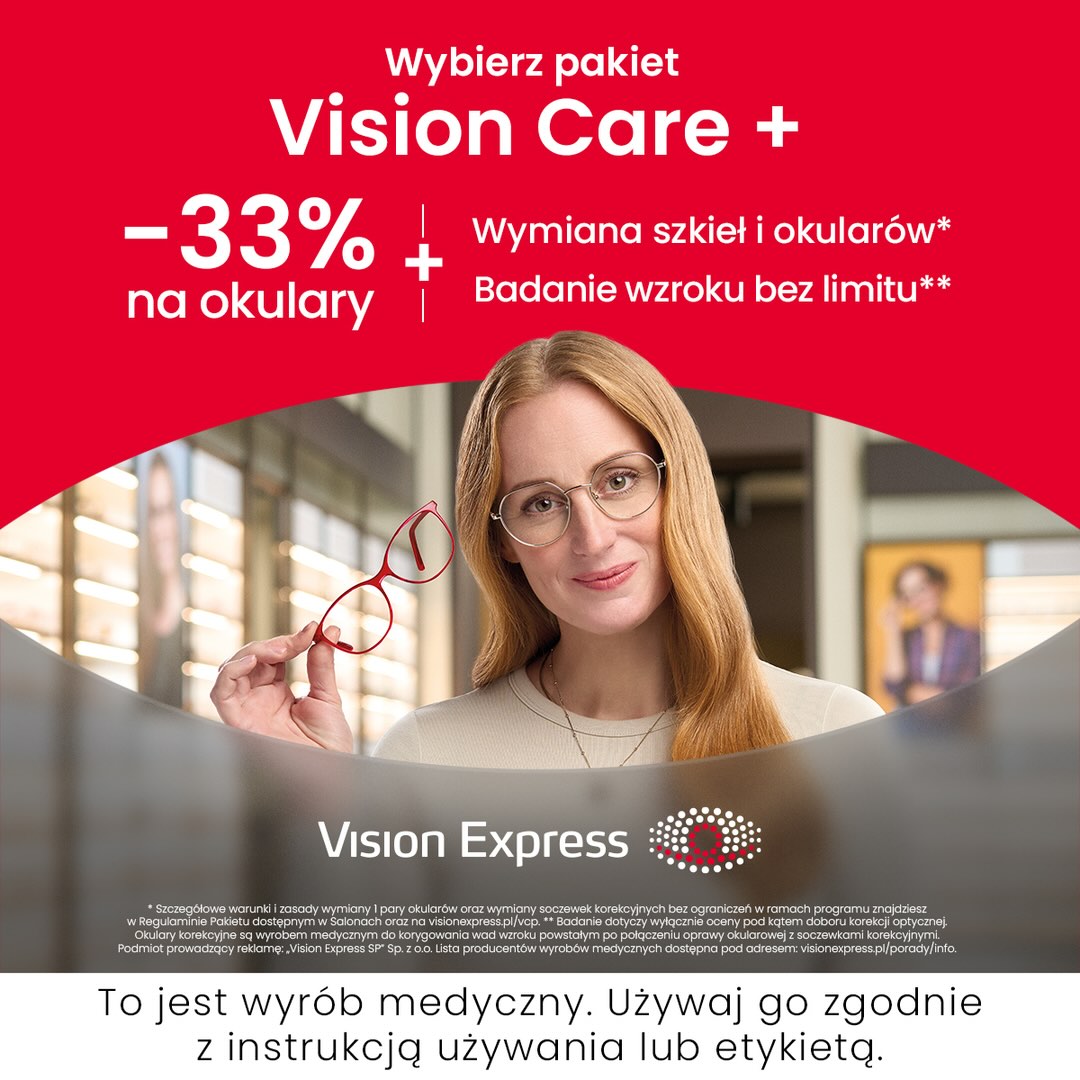 Z Pakietem Vision Care+ masz pewność, że Twój wzrok jest pod dobrą opieką!