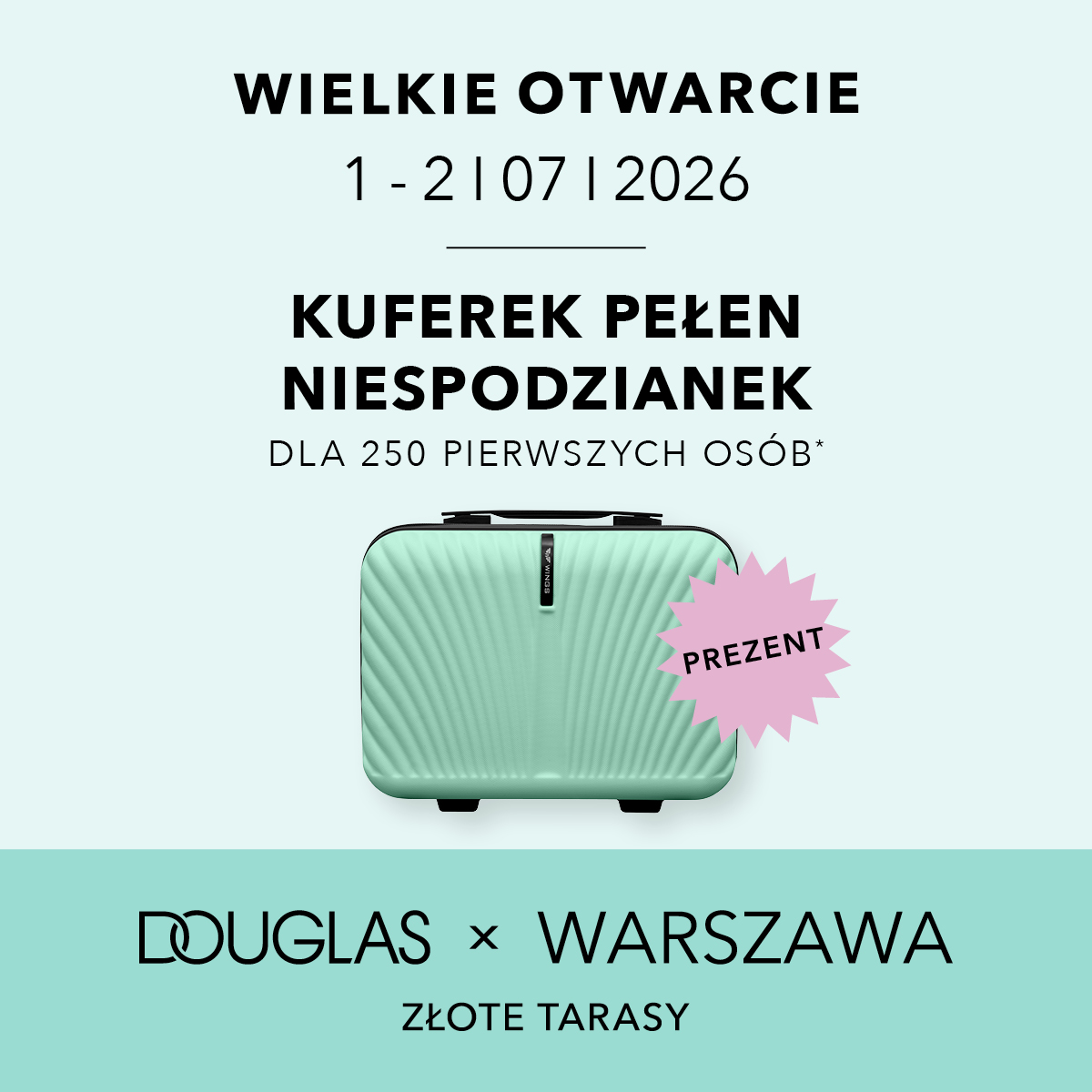 <p>Już 1 lipca &nbsp;zapraszamy na otwarcie perfumerii Douglas w Złotych Tarasach!</p>