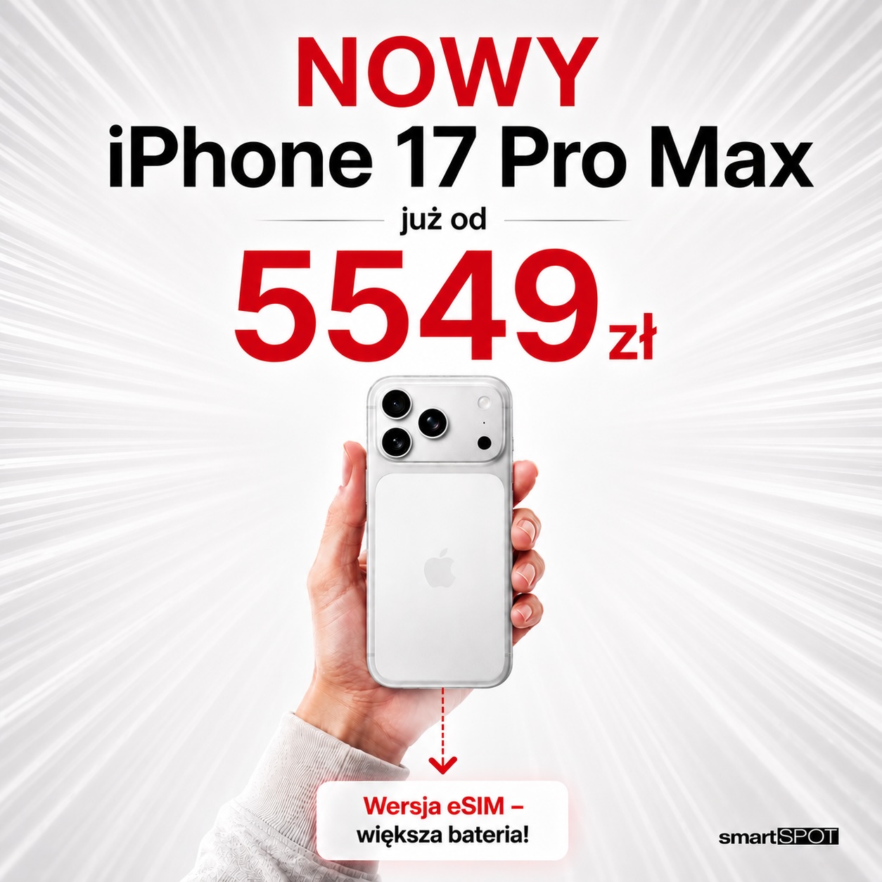NOWY iPhone 17 Pro Max teraz od 5549zł w smartSPOT
