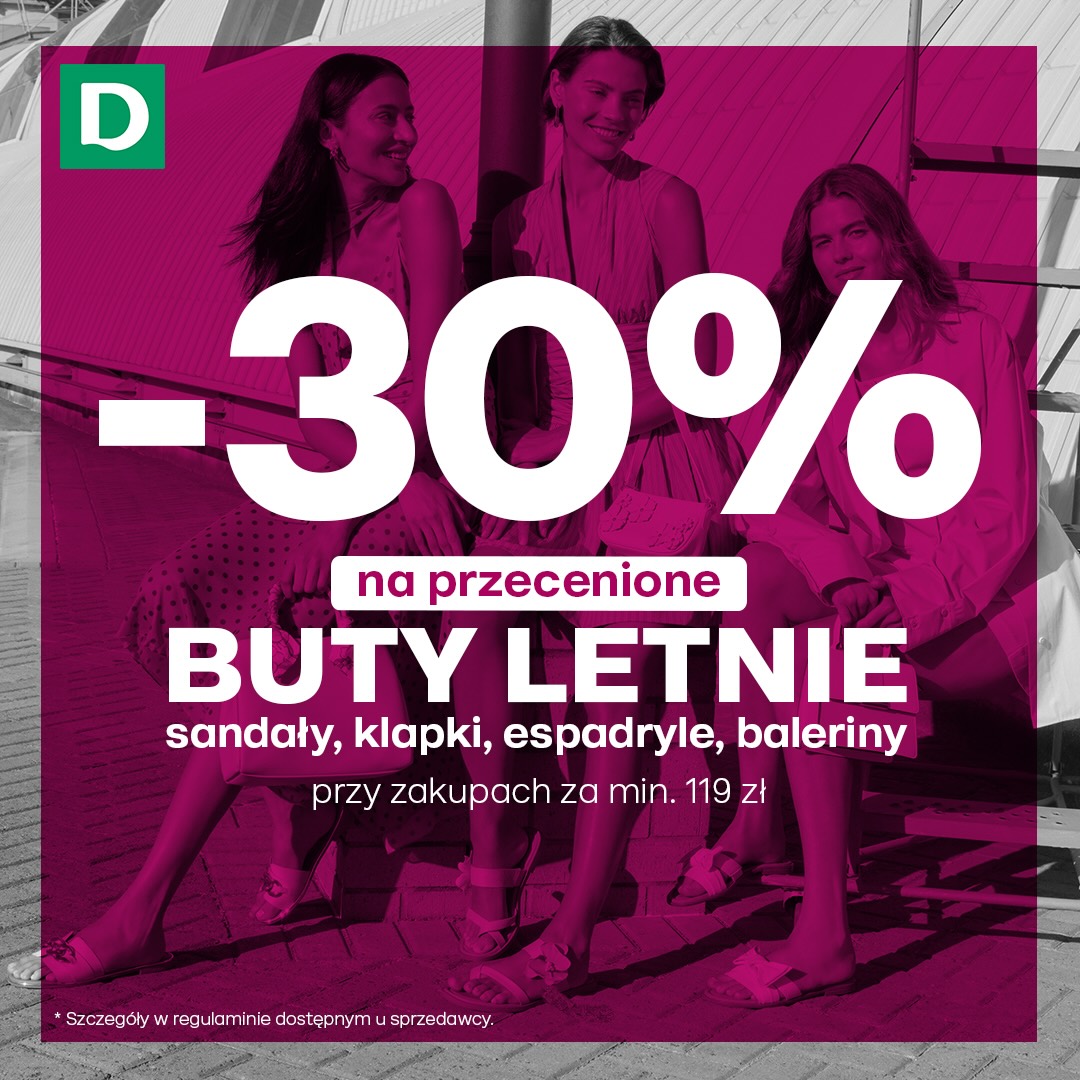 -30% rabatu na przecenione buty letnie
