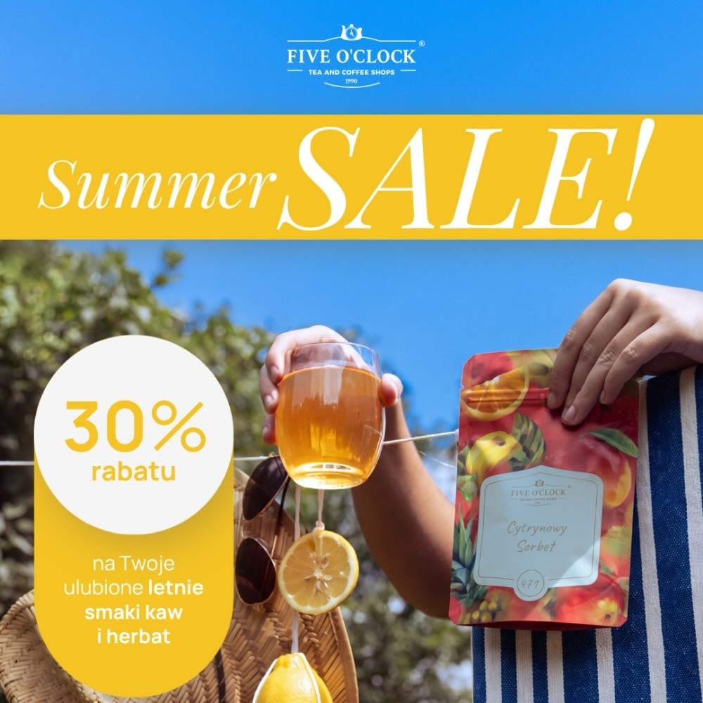 SUMMER SALE w Five o’clock!
