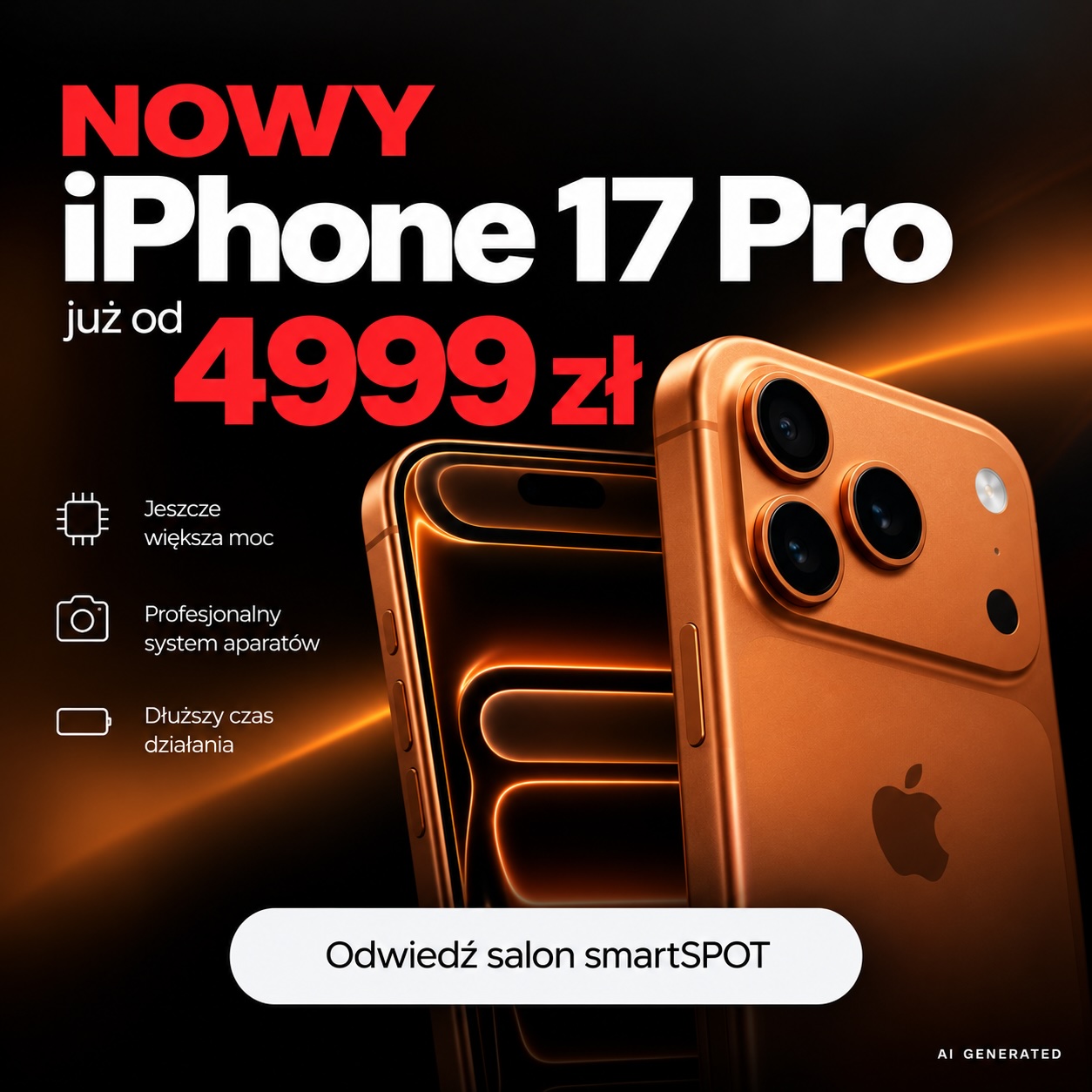 Nowy iPhone 17 Pro już od 4999zł w smartSPOT!