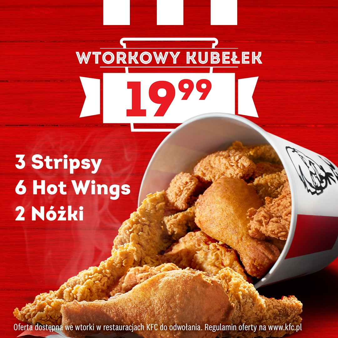 Wtorek znów smakuje jak KFC! Wraca Wtorkowy Kubełek